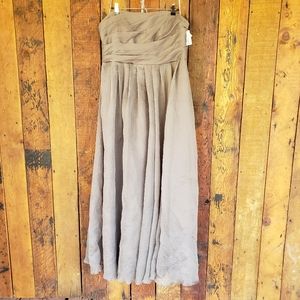 White by Vera Wang Charcoal Grey Maxi Dress